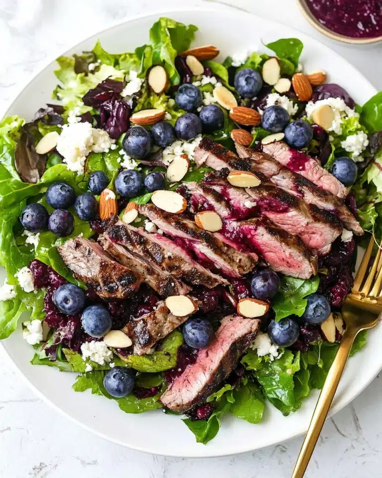 Grilled Balsamic Chicken Salad with Blueberry Vinaigrette Recipe