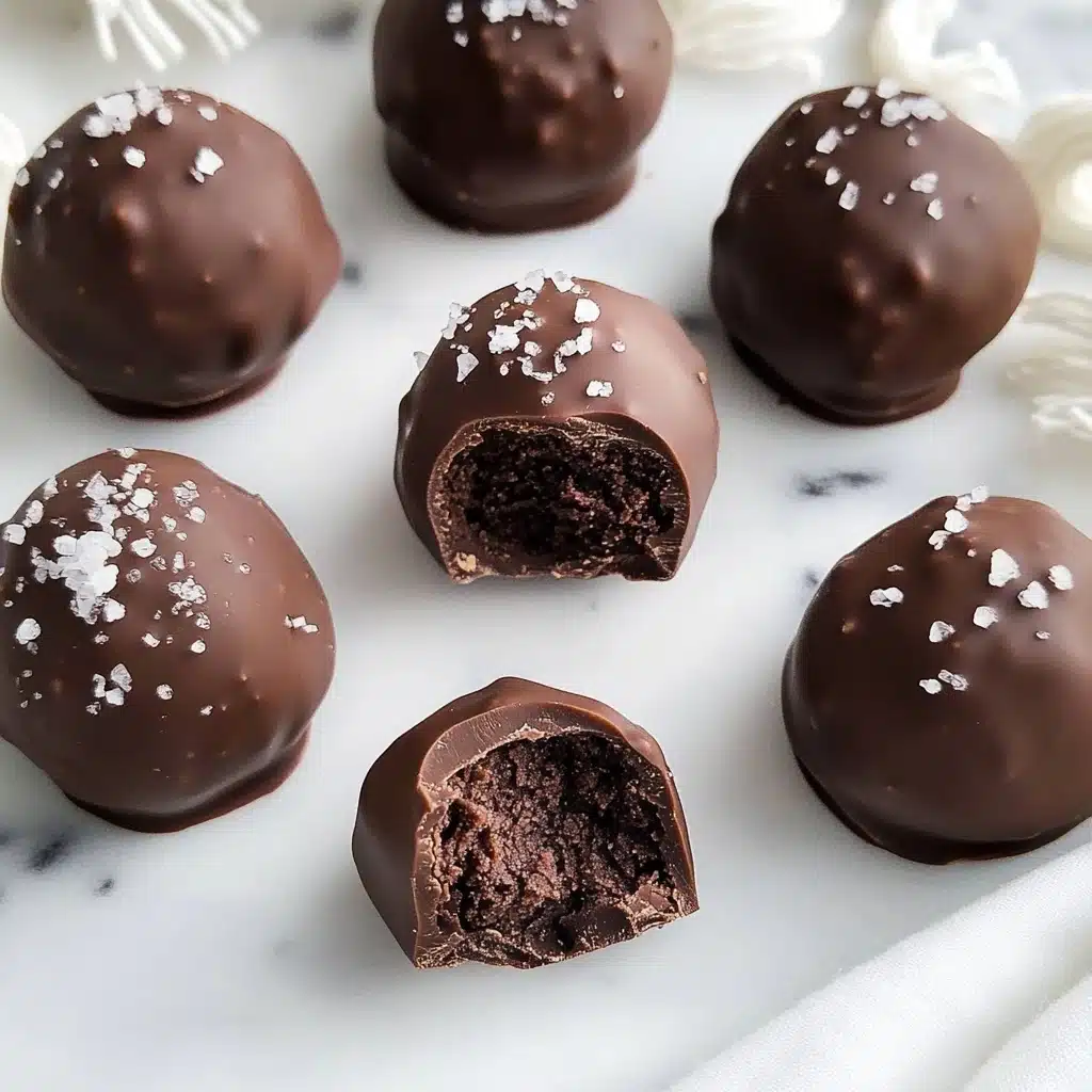 Date Chocolate Fudge Truffles with Sea Salt Recipe - Recipe Image