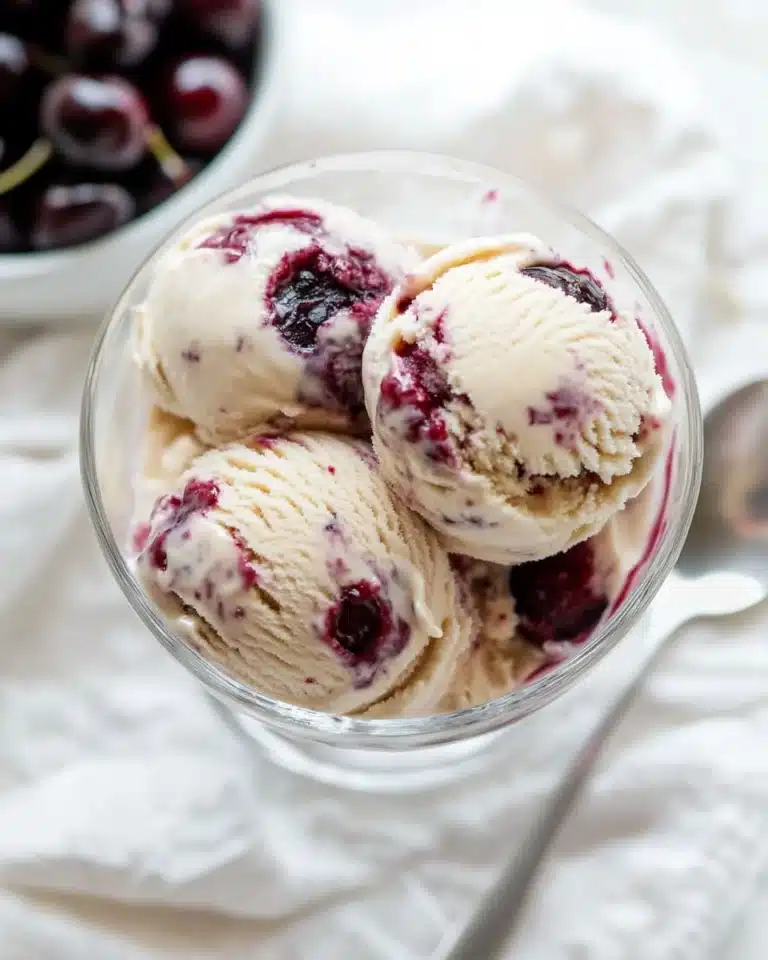 Thick and Creamy Cherry Almond Ice Cream Recipe