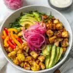 Buffalo Cauliflower Salad with Healthy Ranch Dressing Recipe