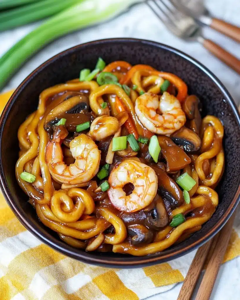 Yaki Udon with Shrimp Recipe