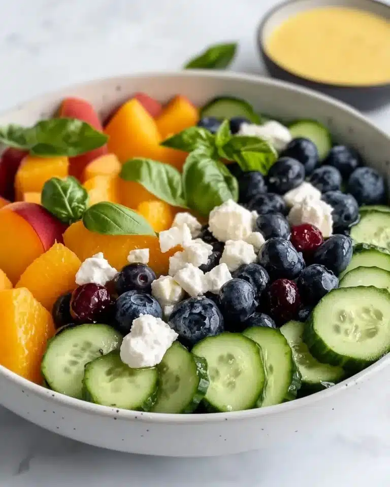 Blueberry Peach Feta Salad Recipe