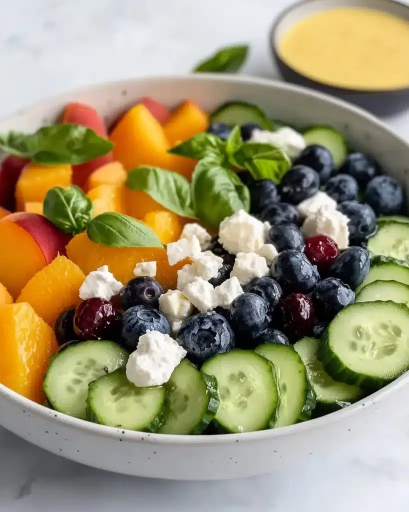 Blueberry Peach Feta Salad Recipe