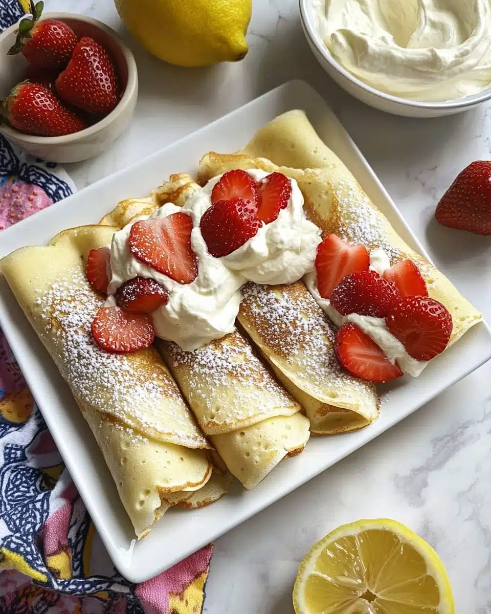 Strawberry Cream Cheese Crepes Recipe