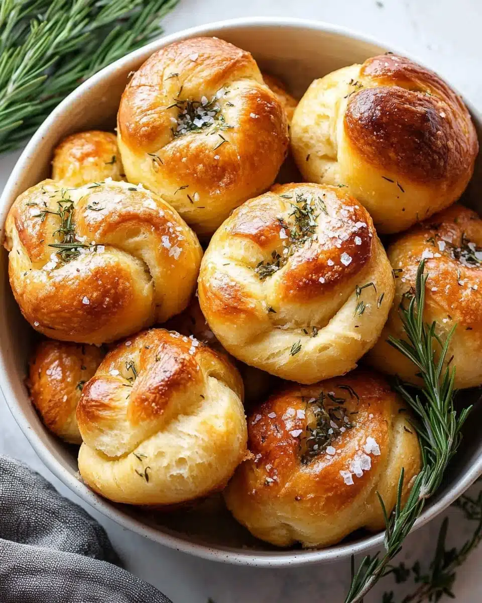 Easy Garlic Rosemary Focaccia Muffins Recipe