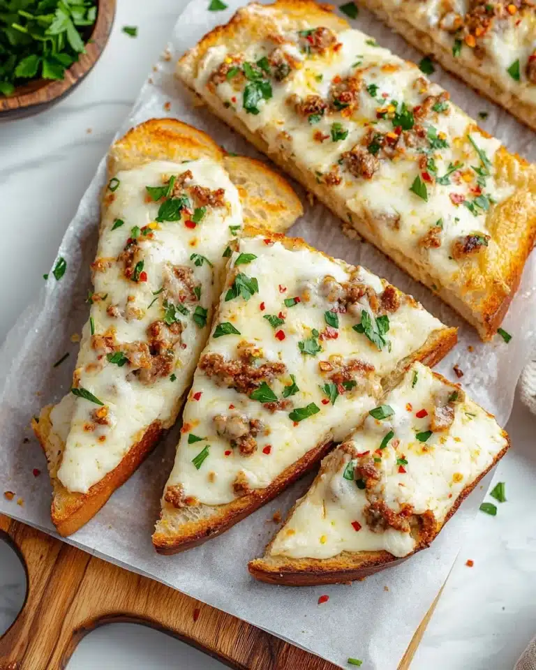 The Viral Chicken Alfredo Garlic Bread Recipe