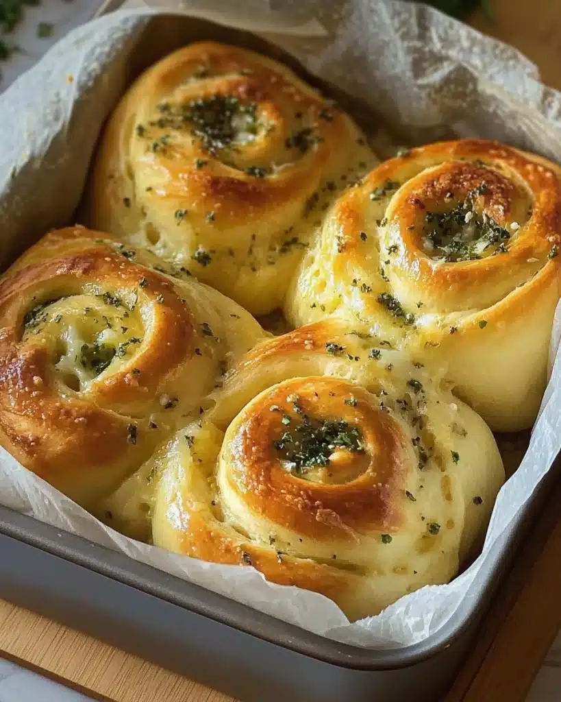 Buttery Cheese Garlic Rolls Recipe