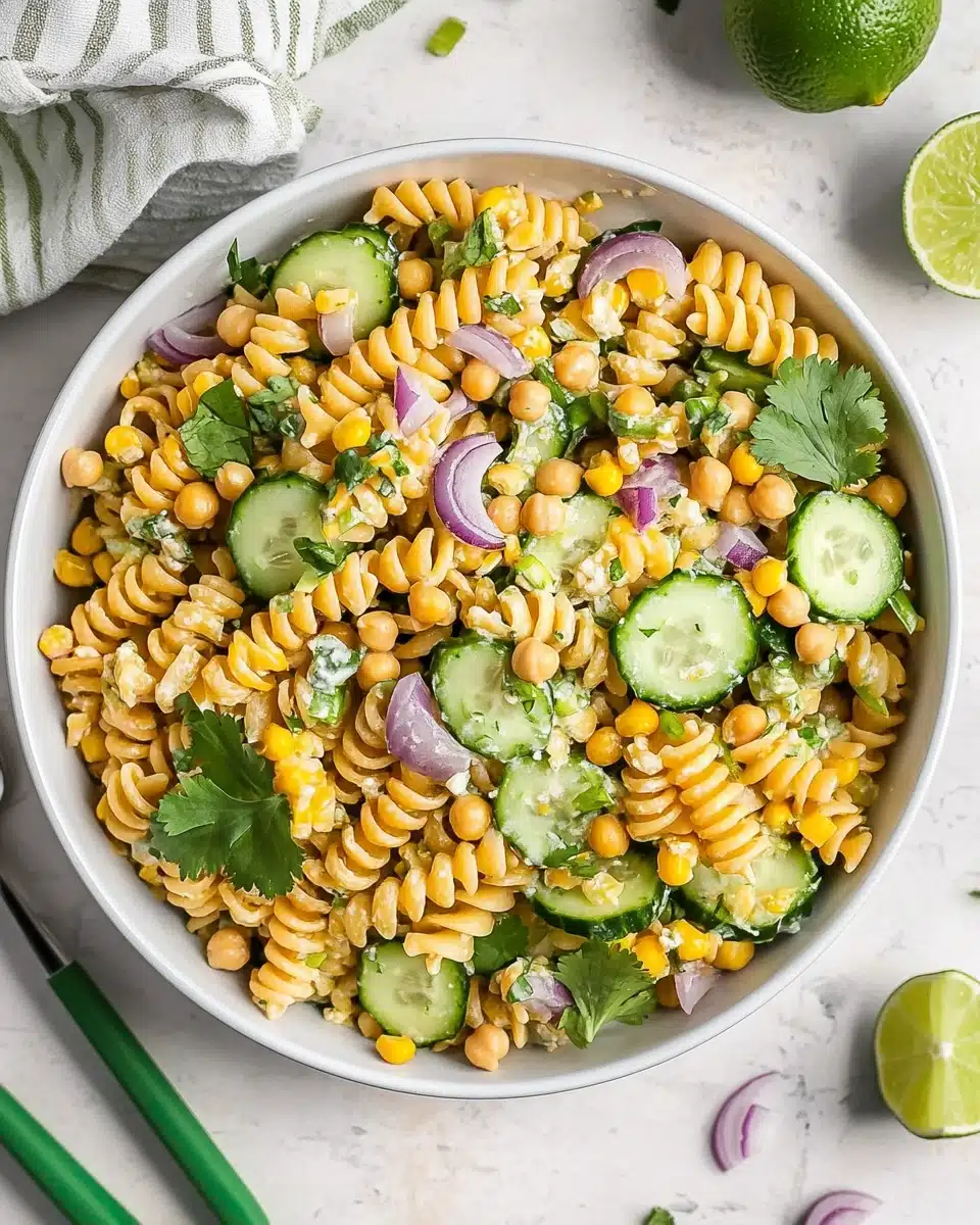 Fresh & Healthy Cilantro Lime Pasta Salad (Super Creamy!) Recipe