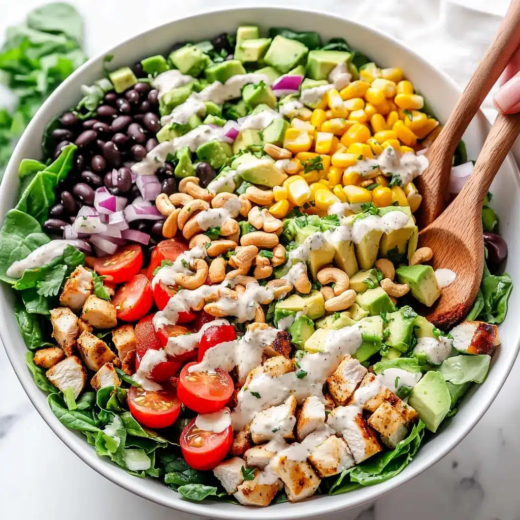 BBQ Chicken Salad with Creamy BBQ Dressing Recipe - Recipe Image