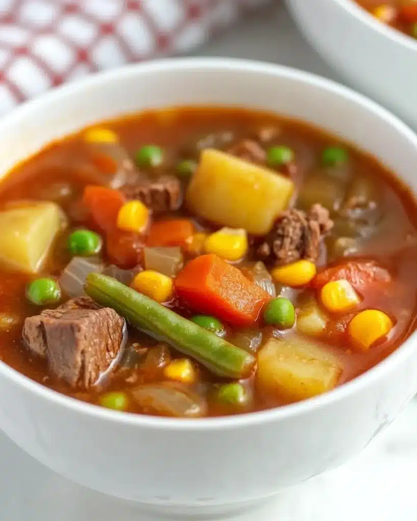 Slow Cooker Vegetable Beef Soup Recipe