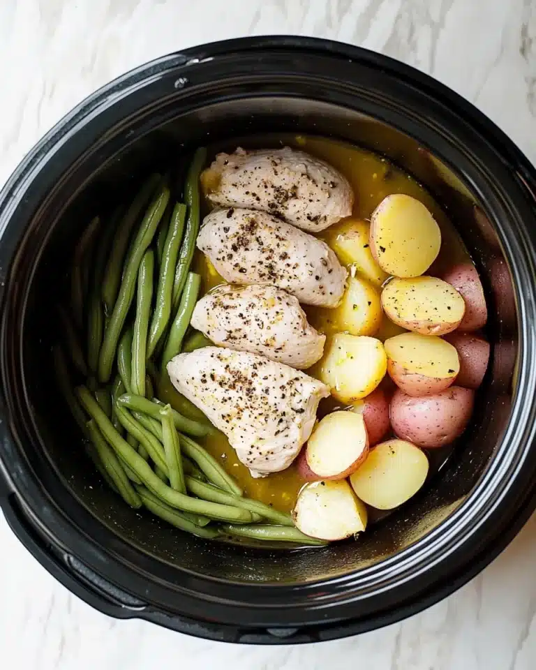 Crockpot Chicken, Potatoes and Green Beans Recipe