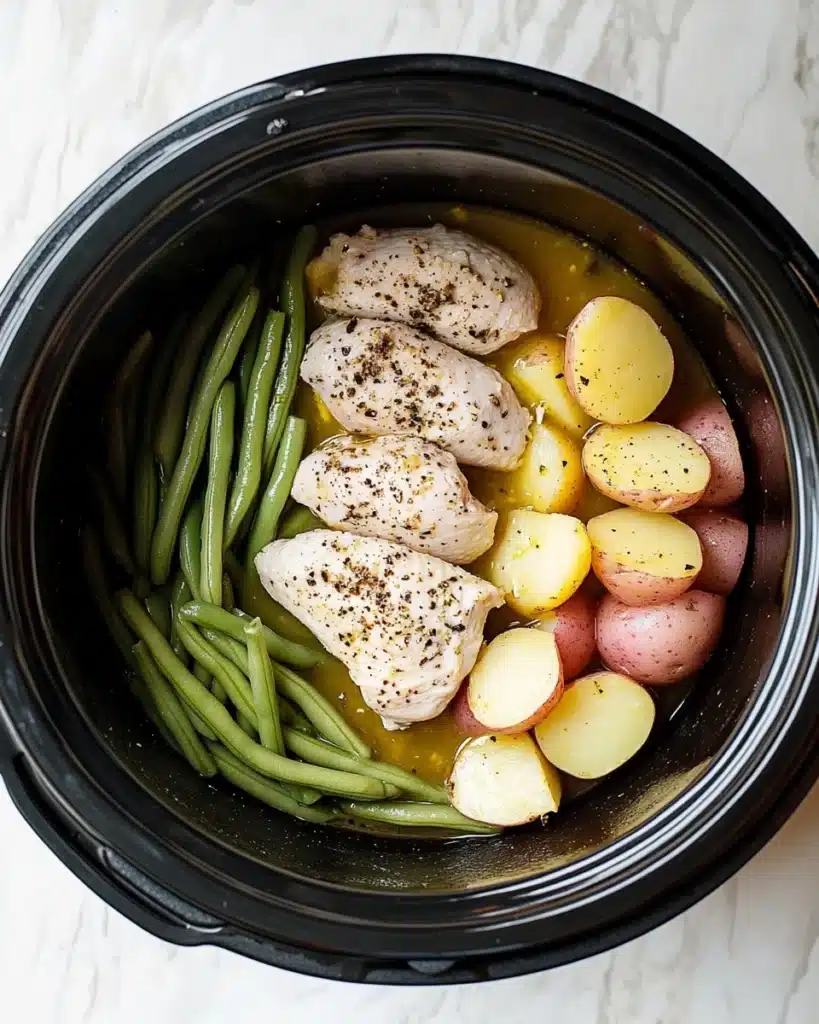Crockpot Chicken, Potatoes and Green Beans Recipe