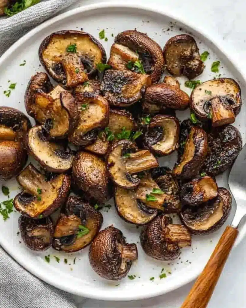 Air Fryer Rosemary Soy Mushrooms Recipe