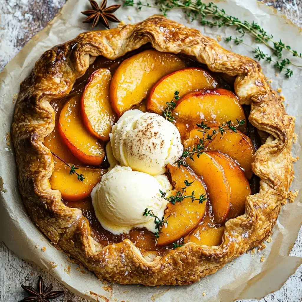 Peach Galette with Puff Pastry Recipe - Recipe Image