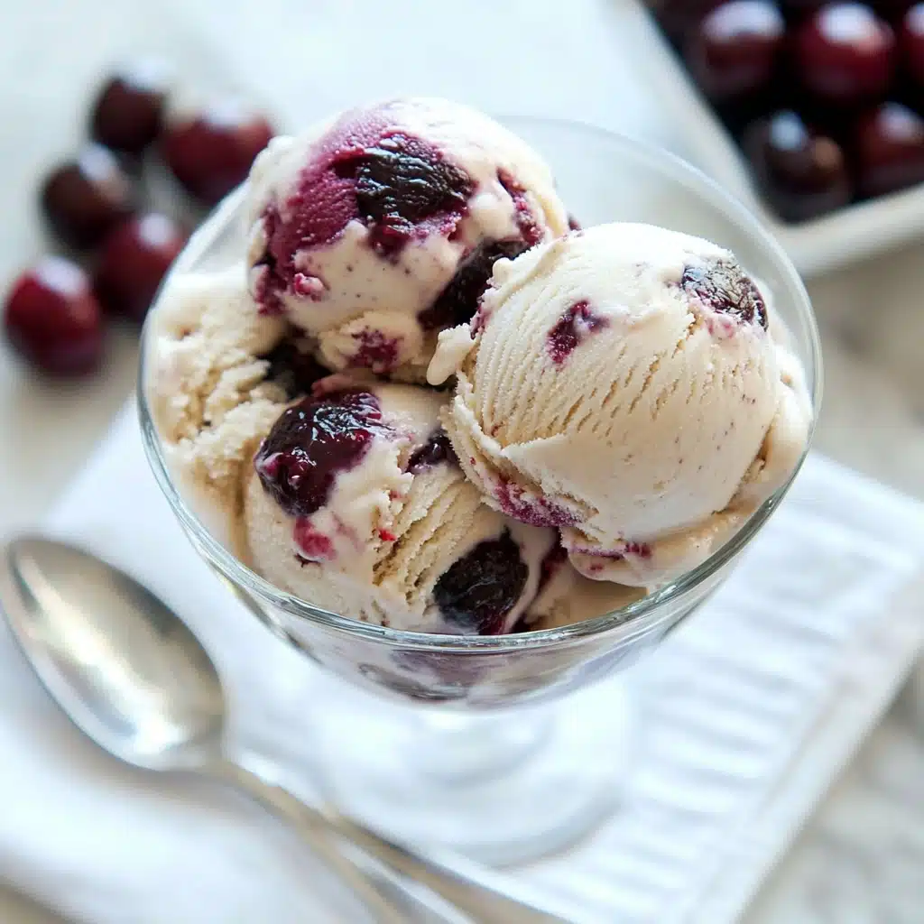 Thick and Creamy Cherry Almond Ice Cream Recipe - Recipe Image