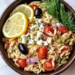 Greek Orzo Salad with Lemon Dijon Dressing Recipe