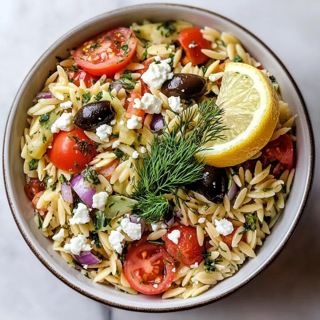 Greek Orzo Salad with Lemon Dijon Dressing Recipe - Recipe Image