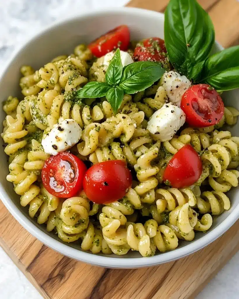 Pesto Caprese Pasta Salad Recipe