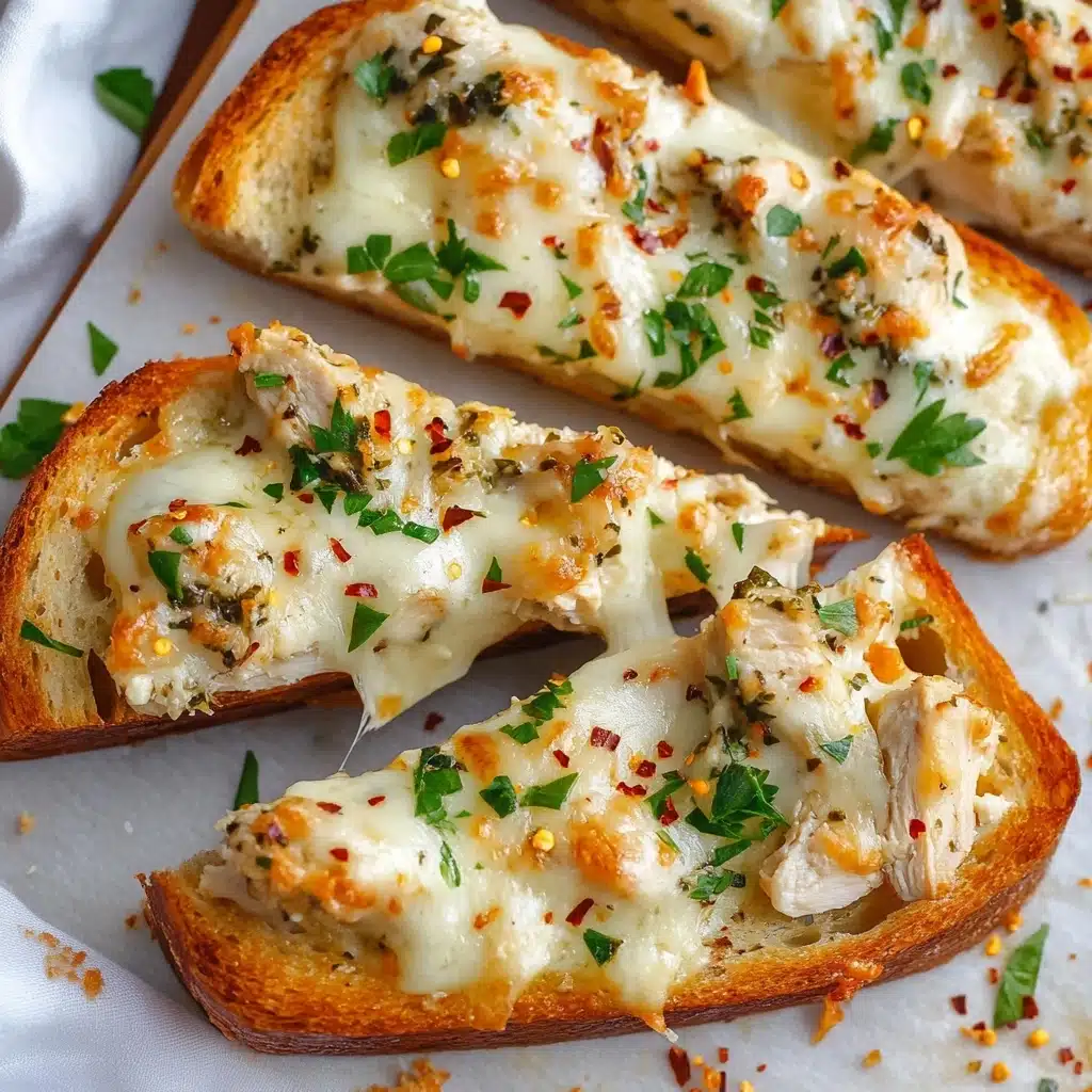 The Viral Chicken Alfredo Garlic Bread Recipe - Recipe Image