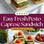 Pesto Caprese Sandwich Recipe