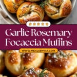 Easy Garlic Rosemary Focaccia Muffins Recipe