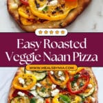 Roasted Vegetable Naan Flatbread Pizza Recipe