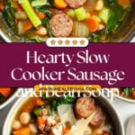 Slow Cooker Sausage, Spinach and White Bean Soup Recipe