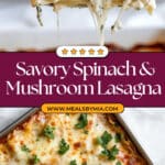 Spinach and Mushroom Lasagna Recipe