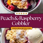 Easy Peach and Raspberry Cobbler Recipe