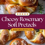 Mozzarella Stuffed Rosemary and Parmesan Soft Pretzels Recipe