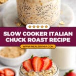 Strawberries and Cream Overnight Oats Recipe