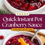 Instant Pot Cranberry Sauce Recipe