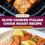 Air Fryer Salmon with Garlic Lemon Butter Sauce Recipe