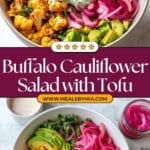 Buffalo Cauliflower Salad with Healthy Ranch Dressing Recipe