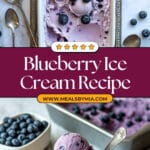 Blueberry Ice Cream with Fresh Blueberries (No Egg) Recipe