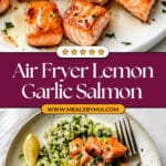Air Fryer Salmon Bites (Lemon Garlic Butter) Recipe