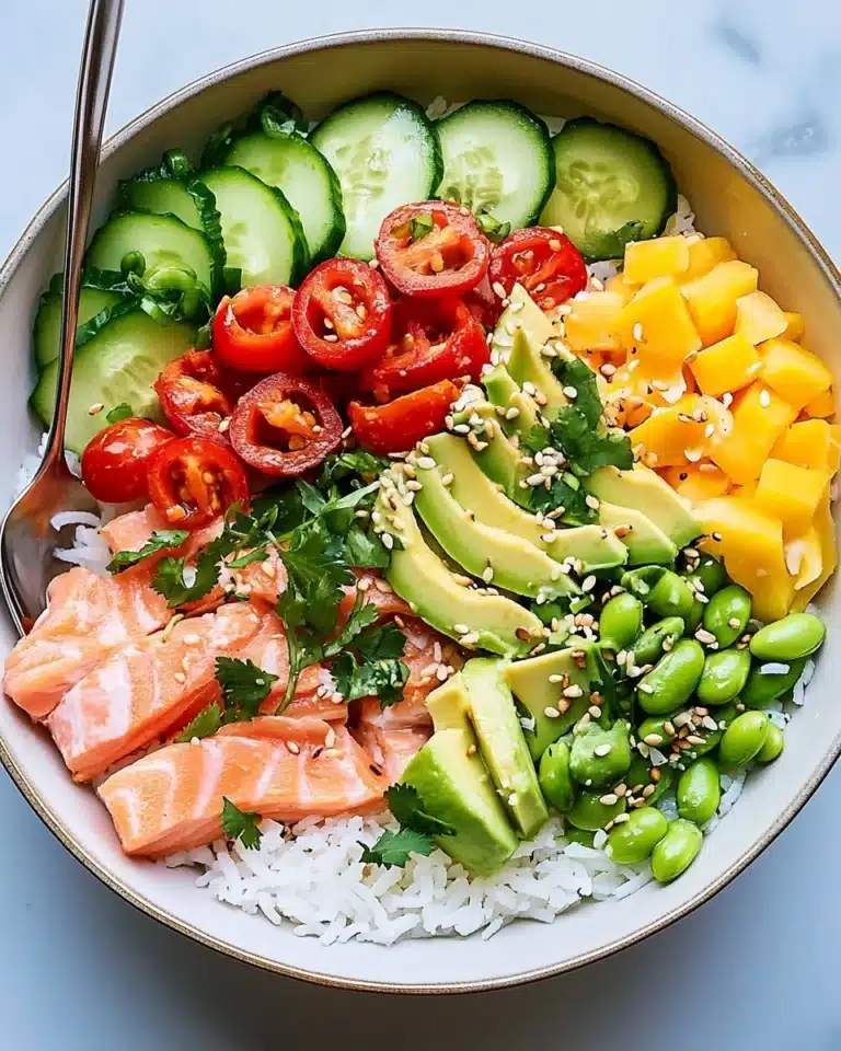 Coconut Rice Salmon Bowl Recipe