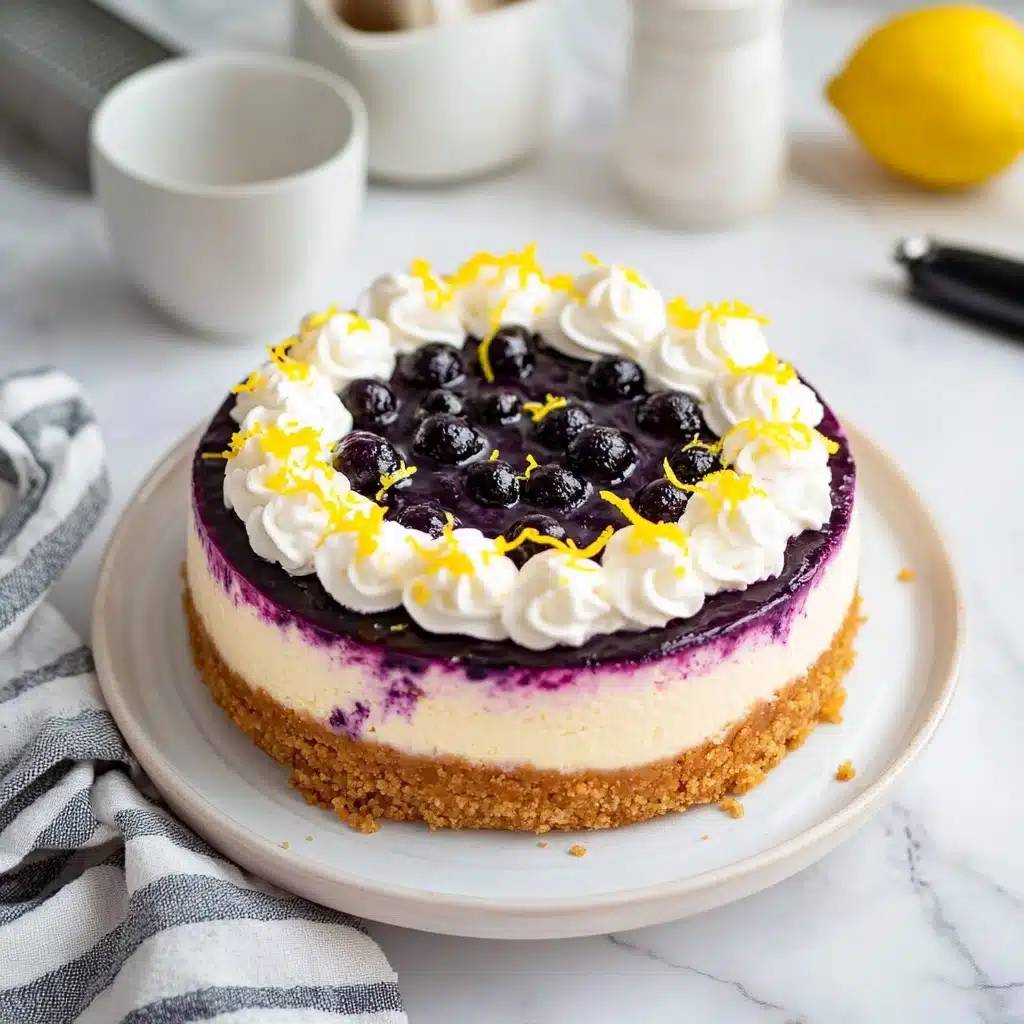 Lemon Blueberry Cheesecake Recipe - Recipe Image