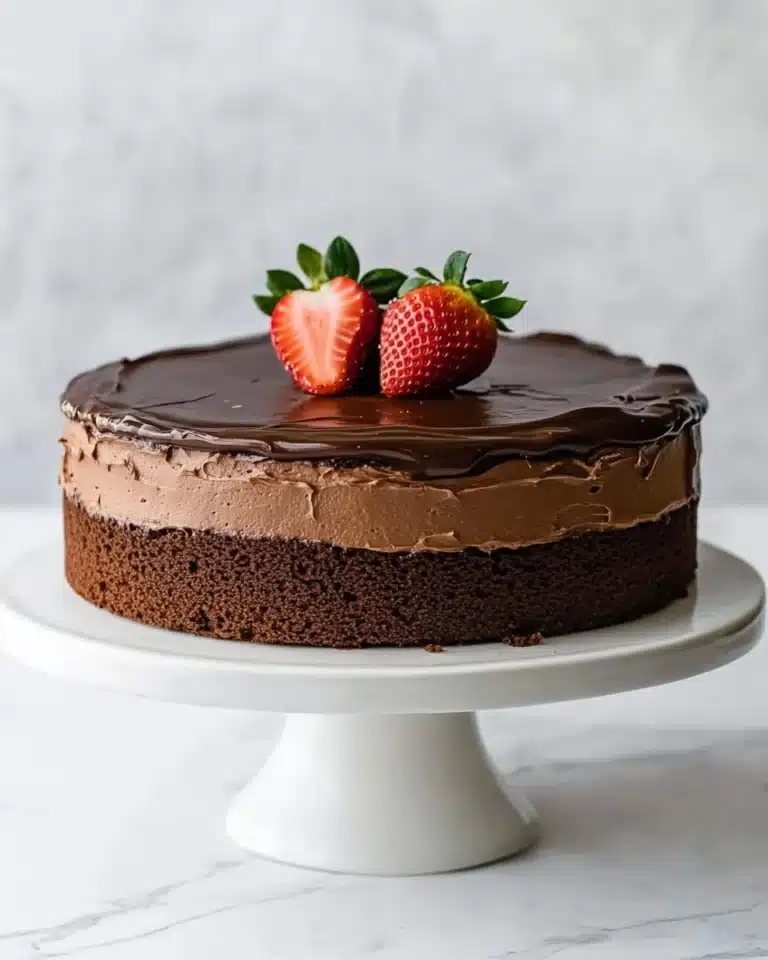 Triple Chocolate Mousse Cake Recipe