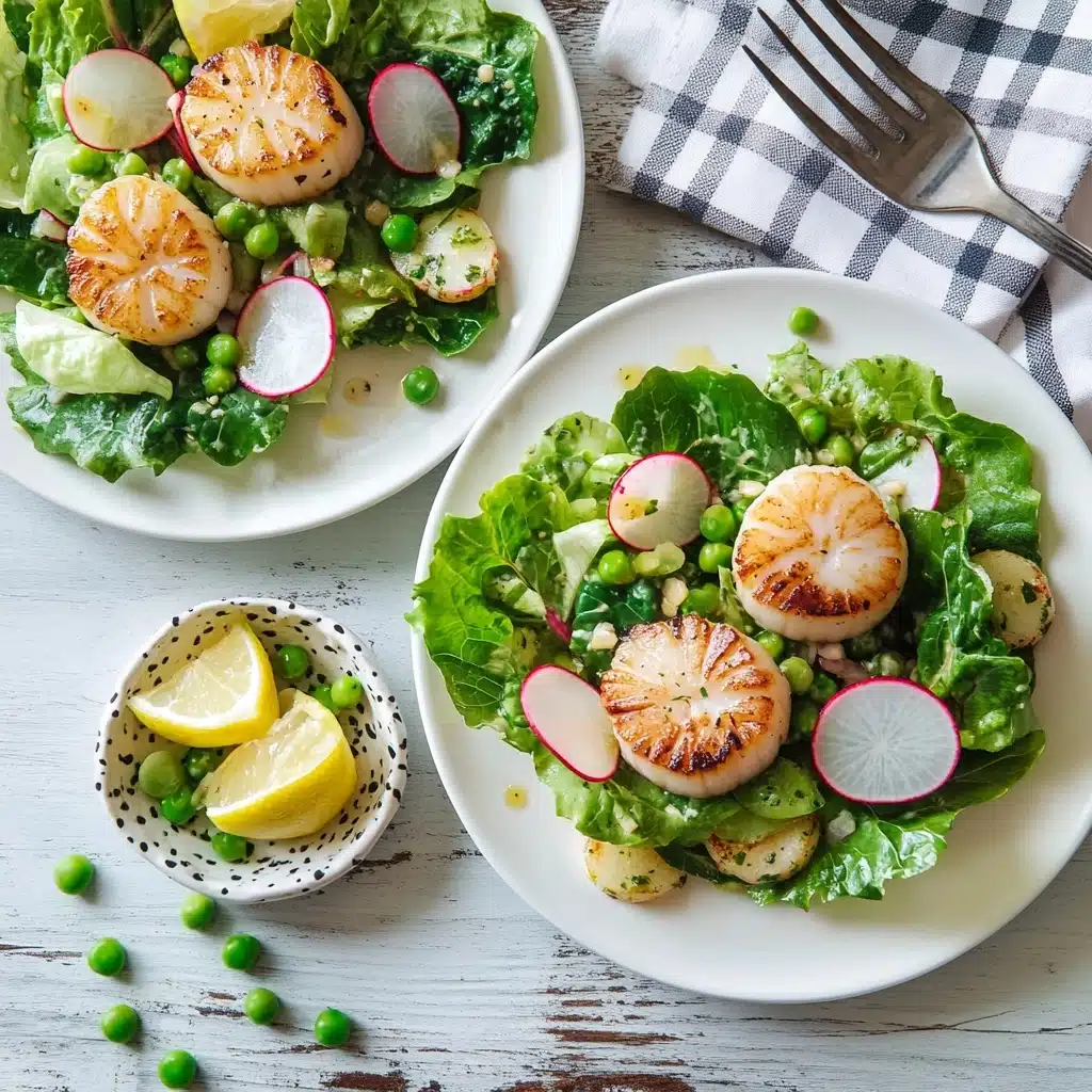 Gordon Ramsay's Lemon Pepper Scallops with Sugar Snap Pea Salad Recipe - Recipe Image