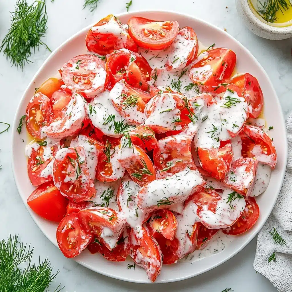 Tomato Garlic Salad Recipe - Recipe Image