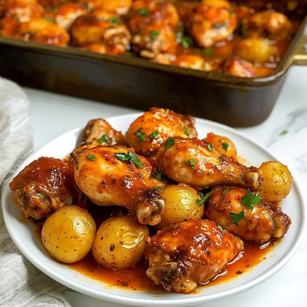 One Pan Chicken and Potatoes Recipe - Recipe Image