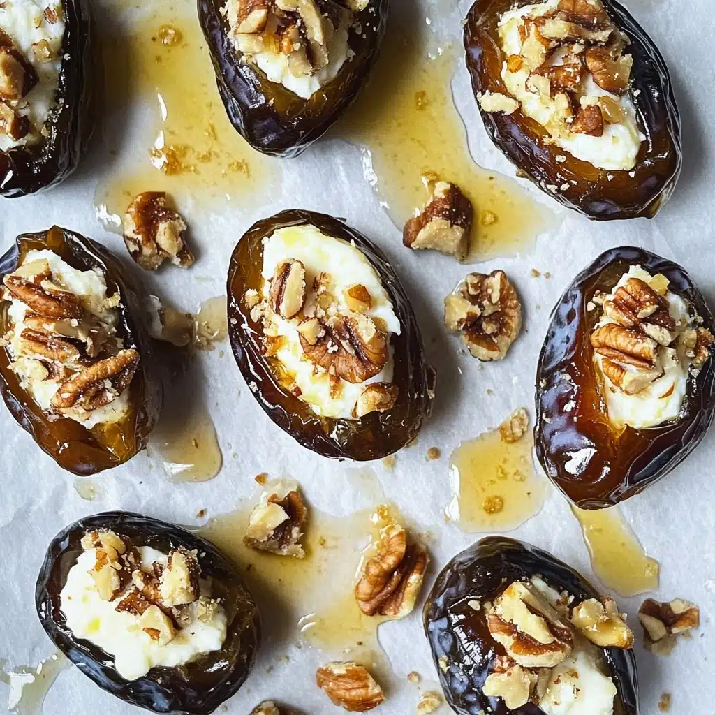 Mascarpone Stuffed Dates with Maple Drizzle Recipe - Recipe Image