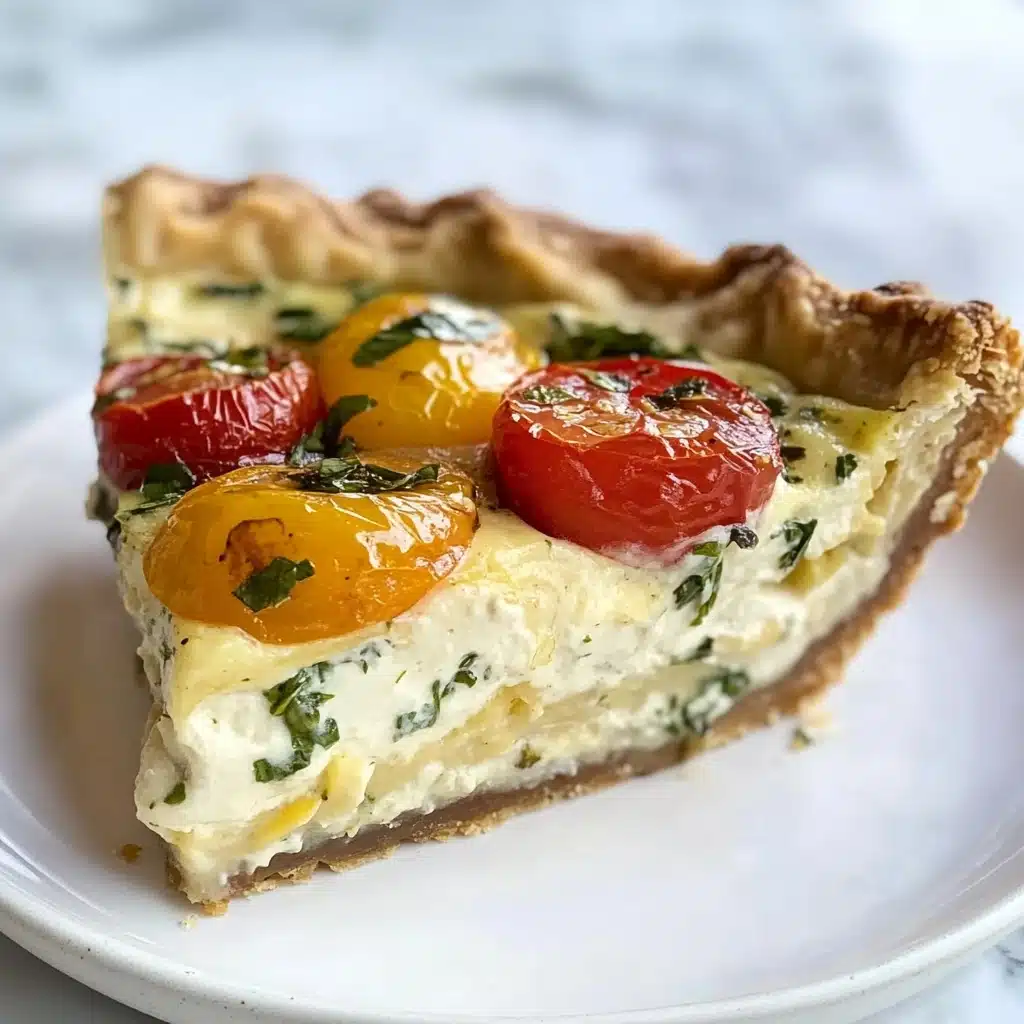 Zucchini Tomato Quiche Recipe - Recipe Image