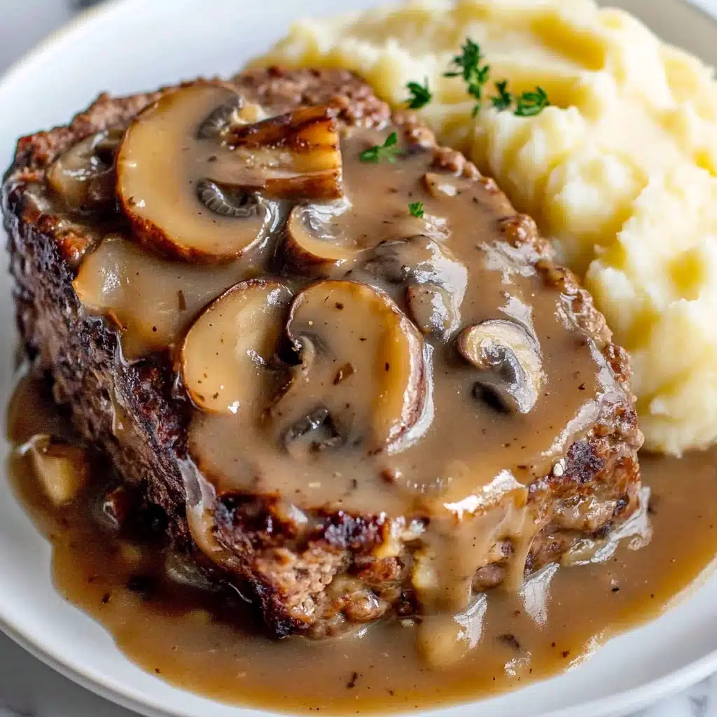 Meatloaf with Mushroom Gravy Recipe - Recipe Image