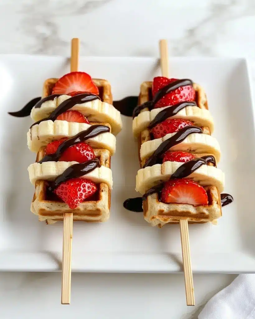5-Minute Waffles Fruit Skewers Recipe