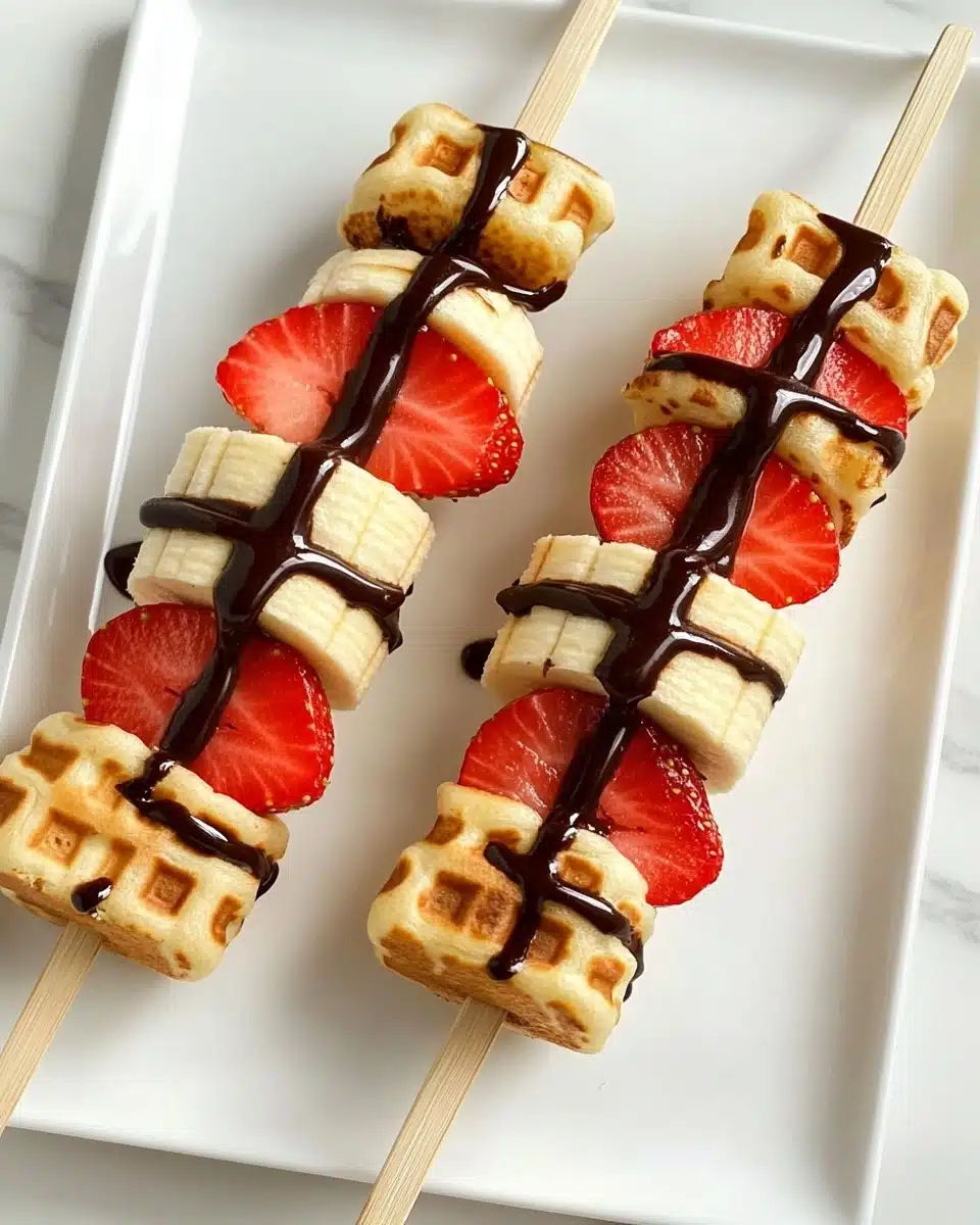 5-Minute Waffles Fruit Skewers Recipe - Recipe Image