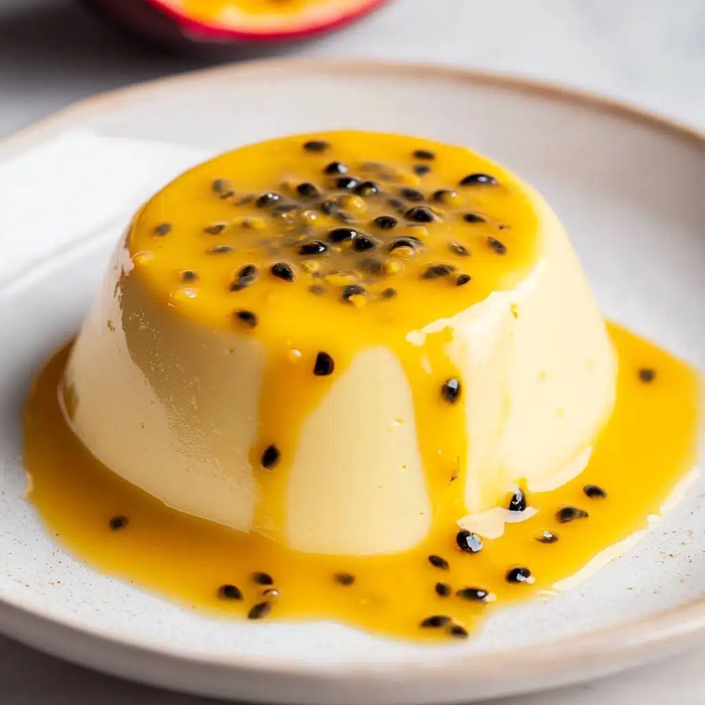 Passion Fruit Panna Cotta (no gelatin) Recipe - Recipe Image