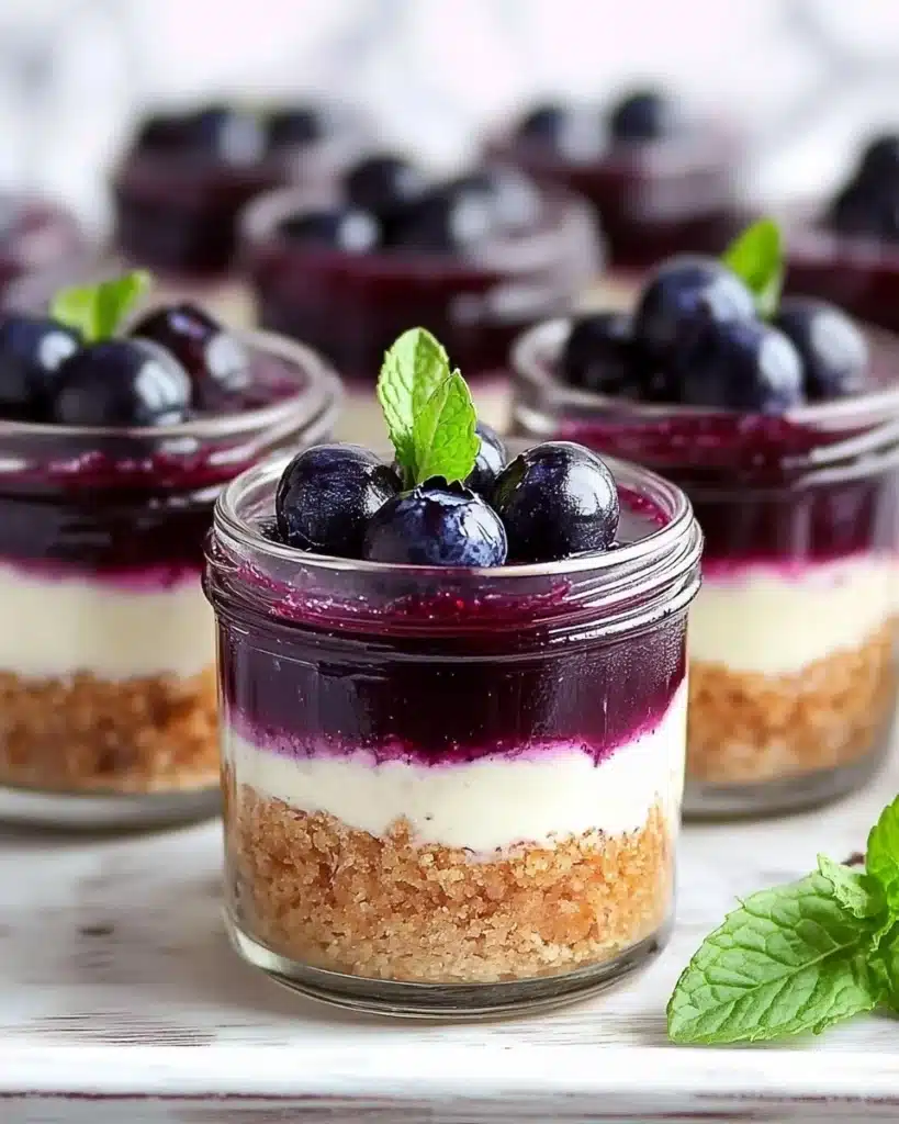 Blueberry Lemon No Bake Cheesecake Jars Recipe
