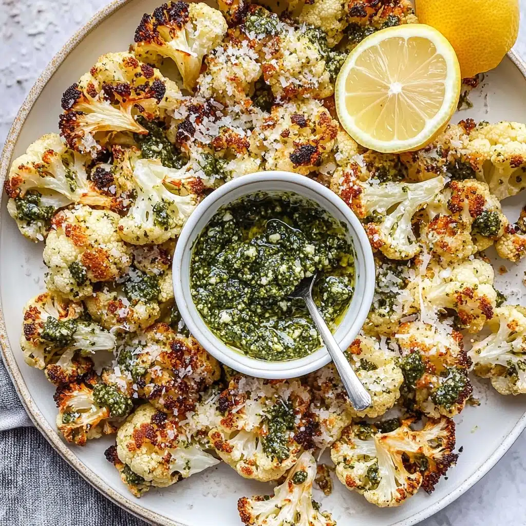 Parmesan Pesto Roasted Cauliflower Recipe - Recipe Image